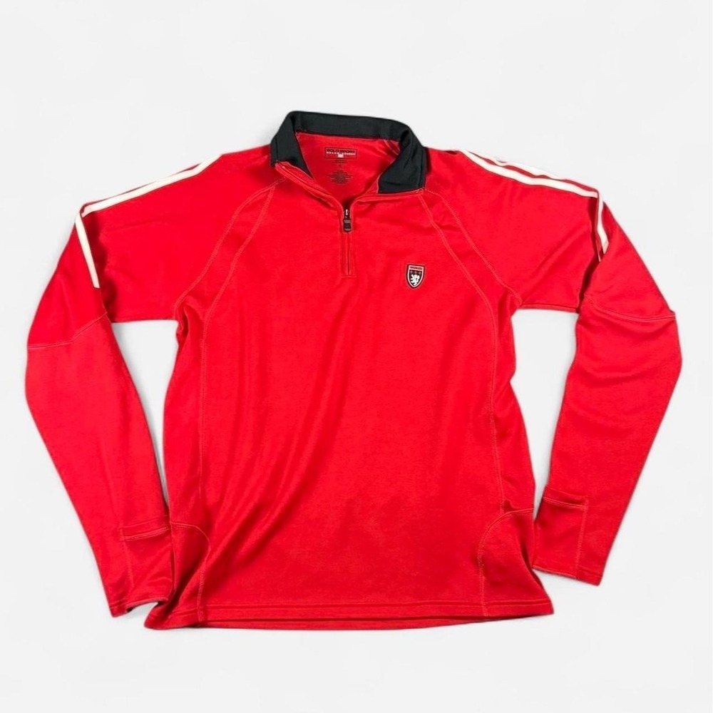 Polo Sport Ralph Lauren Red 1/4 Zip Performance Patch Size L